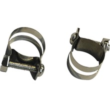 Zwei Schlauchschellen aus Metall