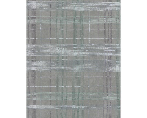 Papier peint intissé 30439 Casual rayures gris marron Papier peint à motif quadrillé graphique