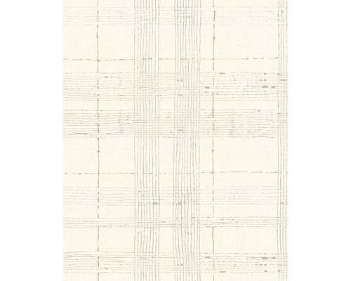 Papier peint intissé 30441 Casual rayures beige Papier peint à carreaux pour la décoration murale