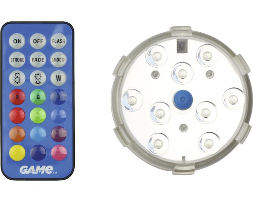 Projecteur immergé, télécommande inclue Projecteur immergé, télécommande inclue