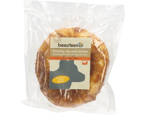 Friandises pour chiens beeztees anneau au poulet 1 x 12,5 cm friandises à mâcher