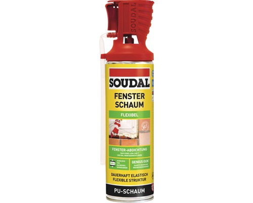 Mousse pour fenêtre Soudal monocomposant B2 Genius Gun beige 500 ml