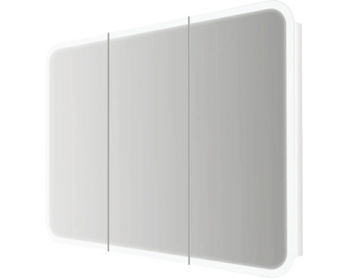 Armoire de salle de bains à 3 portes 95x70cm soft blanc IP 44 (protection contre les corps étrangers et les projections d'eau)