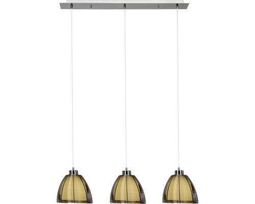 Hängelampe mit drei Leuchten und Schirm