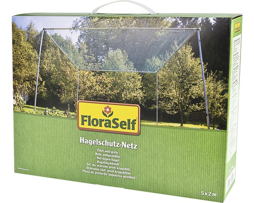 Filet de protection contre la grêle FloraSelf 5x2 m maillage 8 mm vert