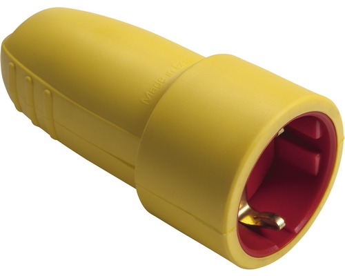 Schutzkontakt Gummikupplung 16A IP20 gelb-0