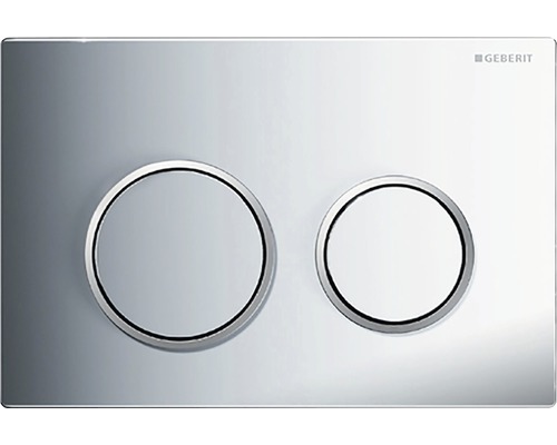 Plaque de commande GEBERIT Omega 20 plaque brillant / touche chrome brillant mat 115.085.KH.1