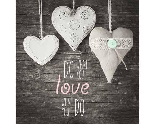 Glasbild Love Hearts 50x50 cm GLA1241