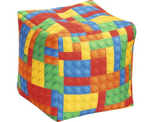 Pouf Sitting Point Cube Bricks env. 60 litres multicolore 40x40x40 cm