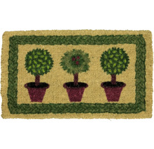 Paillasson avec motif de plantes en pot