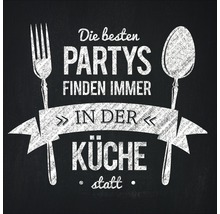 Glasbild Küchenpartys 30x30 cm GLA1637