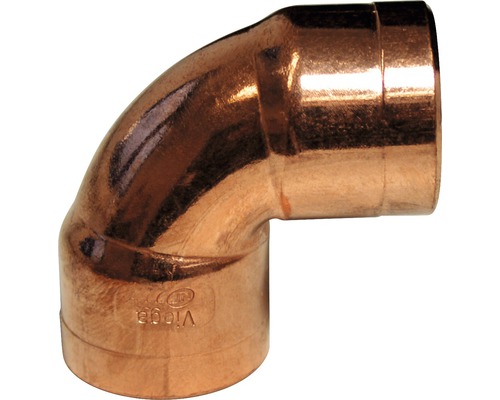Kupferbogen mit 90 Grad Winkel für Sanitärinstallationen