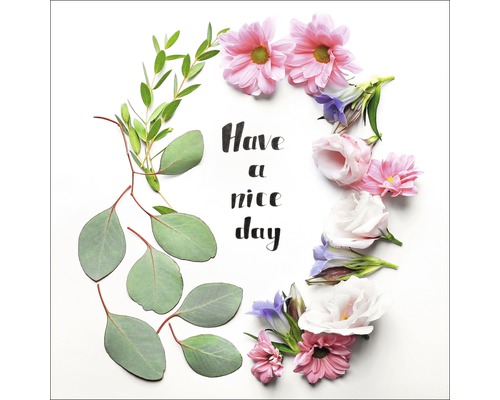 Couronne de fleurs avec l''inscription Bonne journée