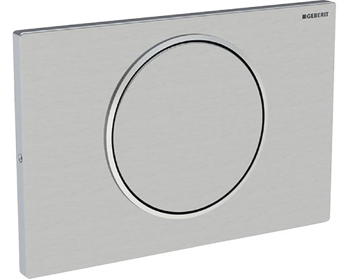 Plaque de commande GEBERIT Sigma 10 plaque brossé(e) / touche acier inoxydable brossé(e) 115.787.SN.5