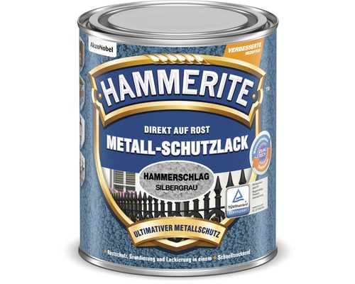 Peinture à effet martelé HAMMERITE Laque à effets gris argent 2,5 l