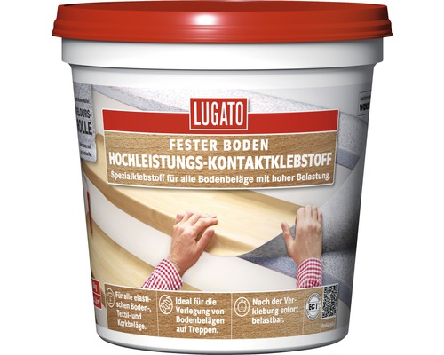 Colle de contact haute performance Lugato 0,8 kg Lugato Fester Boden Colle de contact haute performance pour revêtements de sol