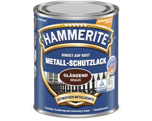 HAMMERITE Metallschutzlack glänzend braun 2,5 l