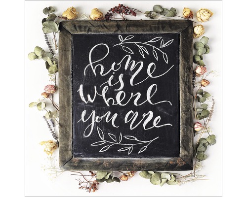 Tableau en verre Home Is Where You Are 20x20 cm-0