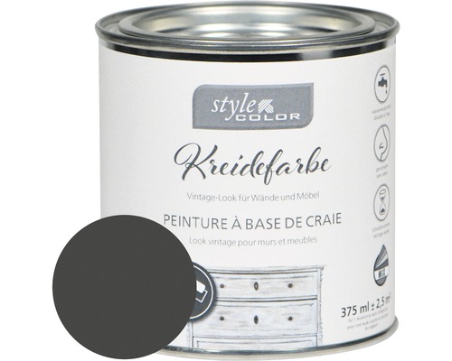 Peinture à la craie StyleColor stone grey 375 ml Pot de peinture à la craie pour murs et meubles au look vintage