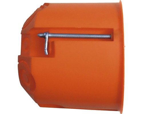 Gerätedose mit Schraube zur Befestigung von Elektroinstallationen