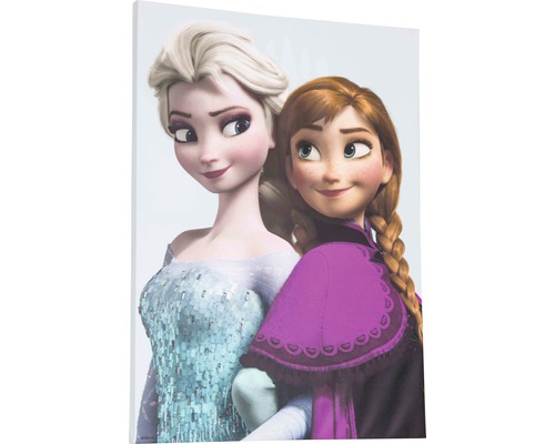 Leinwandbild Disney Frozen Die Eiskönigin Elsa & Anna II 50x70 cm