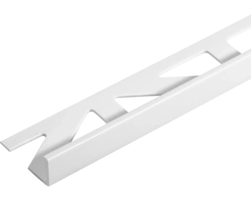 Profilé d'angle de finition Dural Durosol aluminium blanc longueur 250 cm hauteur 8 mm