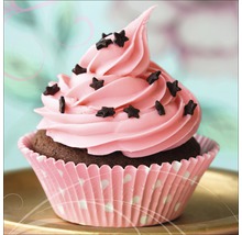 Verzierter Muffin in Papierförmchen