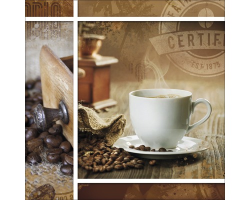 Glasbild Coffee Impressions I 50x50 cm GLA333