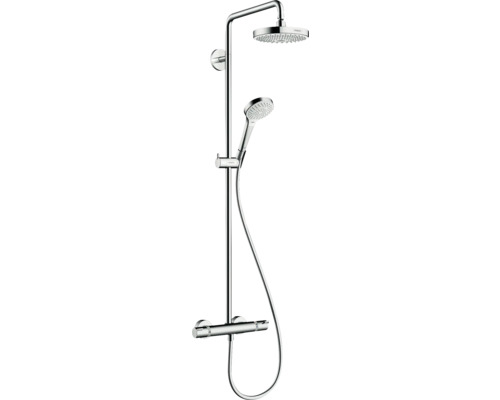 Duschsäule inkl. Thermostat hansgrohe Croma Select S Showerpipe 180 2jet chrom/weiß 27253400-0
