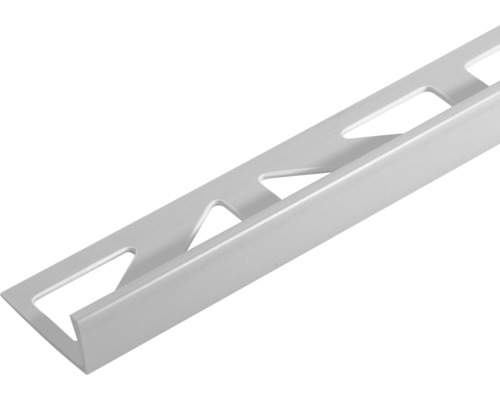 Profilé d'angle de finition Dural Durosol argent PVC longueur 250 cm hauteur 10 mm