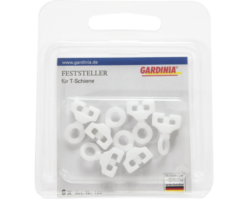 Gardinia Feststeller für T-Schiene in Verpackung