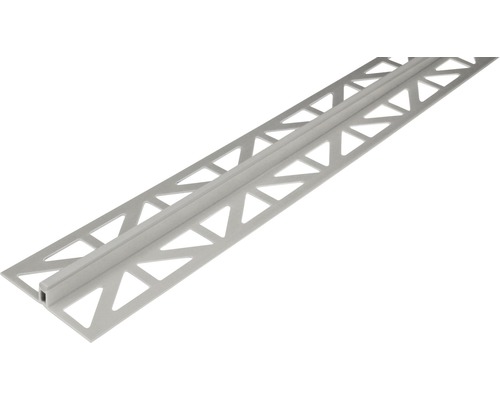 Profilé pour joints de dilatation Dural Duraflex 250 cm 12,5 mm gris Profilé de carrelage en aluminium avec découpes triangulaires