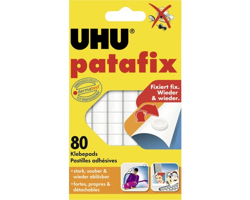 Pads adhésifs UHU patafix 80 pièces blanc