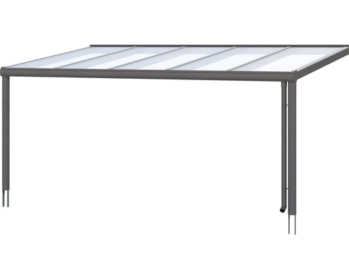 Toit de terrasse avec cadre en aluminium et éléments de toit