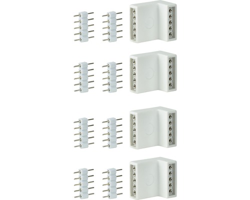 Connecteur d'angle MaxLED 4/8 pièces blanc 24V Connecteur d'angle MaxLED 4/8 pièces blanc 24V