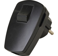 Schutzkontakt-Stecker mit Schalter schwarz-thumb-0