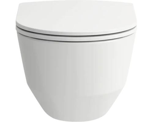 WC suspendu en céramique avec couvercle