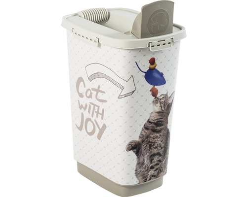Boîte à aliments pour chats avec motif chat