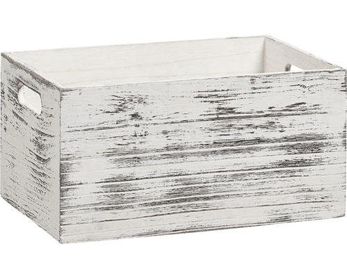 Caisse de rangement en bois avec poignées