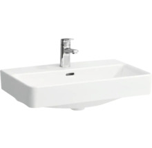 Weißes Keramik-Handwaschbecken mit Armatur