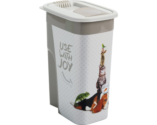 Boîte à nourriture pour animaux boîte pour aliments en vrac Flo 4,1 l 19,5x13,6x27 cm cappuccino