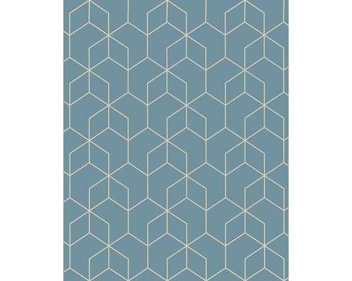 Papier peint intissé 82008 Daphne graphique bleu Papier peint à motif géométrique