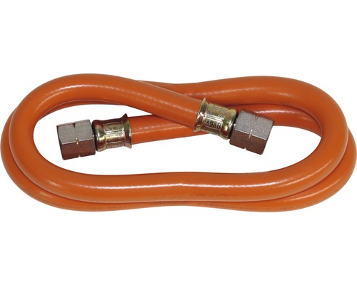 Tuyau de gaz CFH basse pression 80cm 1/4" raccordement à gauche Tuyau de gaz orange avec raccords
