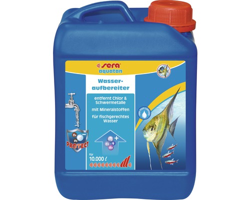 Wasseraufbereiter sera aquatan 2.500 ml, entfernt Chlor und Schwermetalle, für 10.000 L
