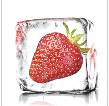 Glasbild Strawberry Sorbet 30x30 cm GLA521