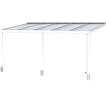 Freistehende Terrassenüberdachung mit durchsichtigem Dach