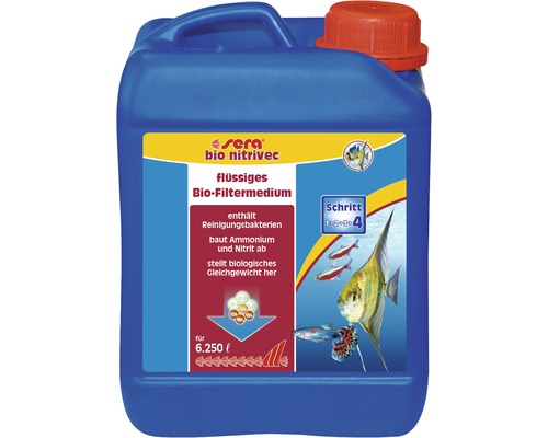 Wasseraufbereiter sera bio nitrivec 2.500 ml, flüssiges Filtermedium, baut Ammonium und Nitrit ab, für bis zu 6.250 L