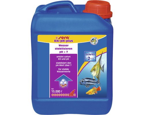 Wasserwertkorrektur sera KH/pH-plus 2500 ml Sera KH/pH-plus Wasserstabilisator für Aquarien, Inhalt 15000 Liter