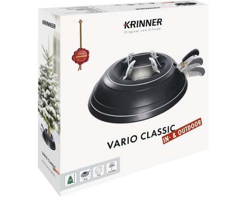 Support de sapin de Noël Krinners Vario Classic pour intérieur et extérieur dans sa boîte