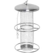 Mangeoire à oiseaux en métal avec grillage
